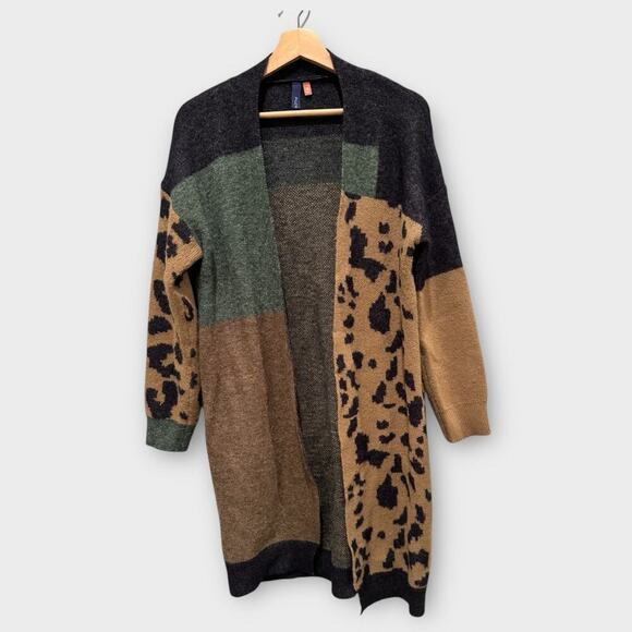 Pilcro Animal-Printed Duster Cardigan One Size - Picture 3 of 8